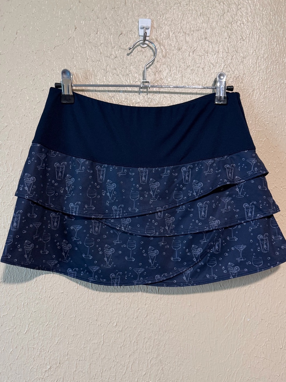 Lucky In Love Tennis Golf Pickleball Skort Skirt Navy Small Pull On‎ Cocktail